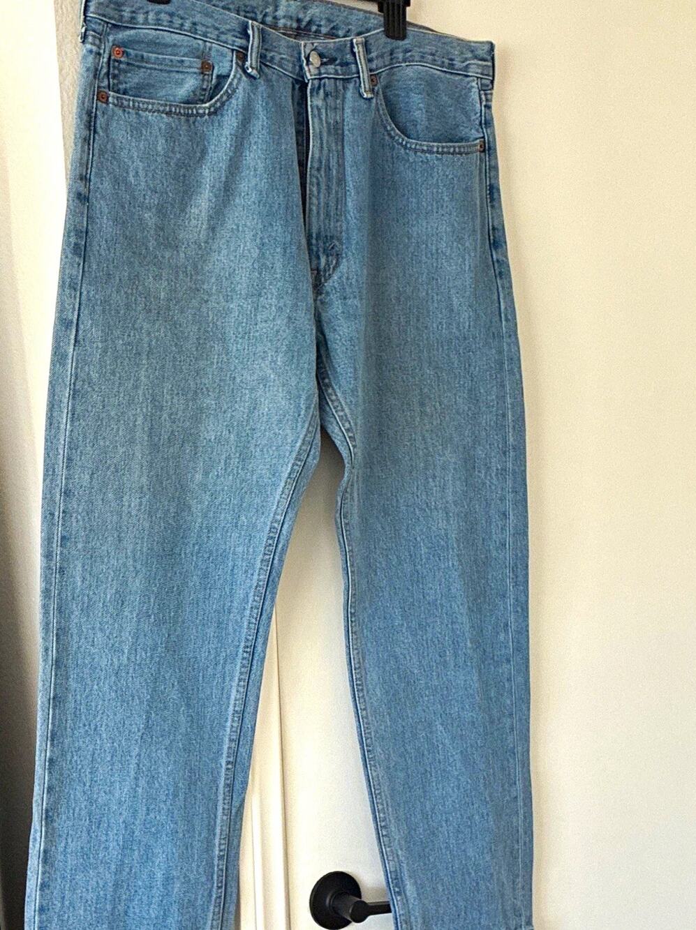 Levis Mens Jeans 36x29 Blue Denim Casual Classic Workwear Cotton Straight Fit